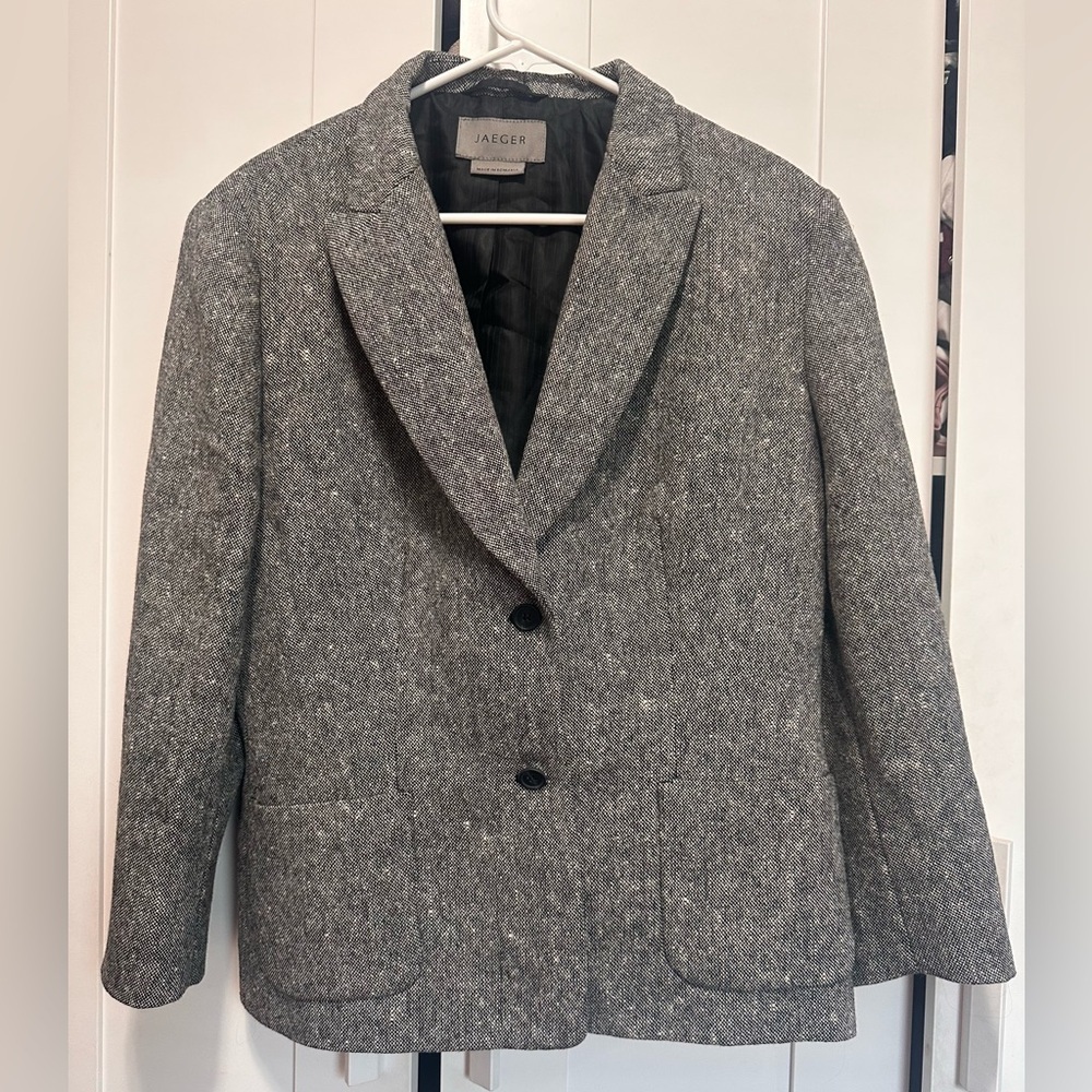 Jaeger‎ Women's Gray Wool Blazer size 14